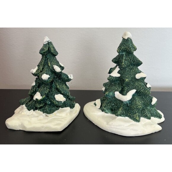 Cape Craftsmen It's A Wonderful Life Molded Poly Trees Set of 2 - Picture 2 of 6